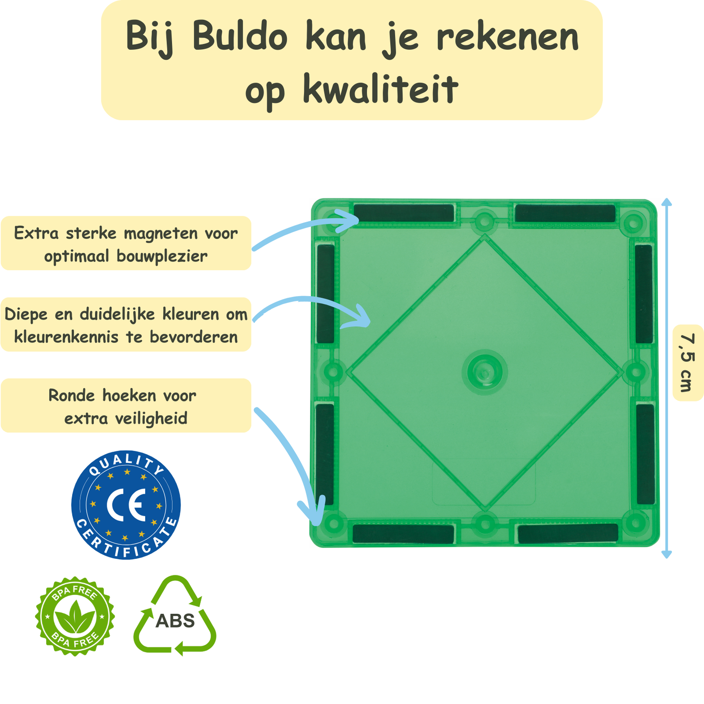 Buldo Magnetic Tiles - 120 stuks